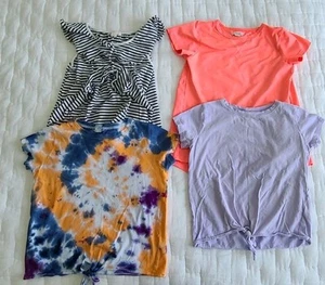 Lot Of 4 J.crew Crewcuts Crew Neck Tshirts Tops Rash Guard Girls 8 Medium - Picture 1 of 24