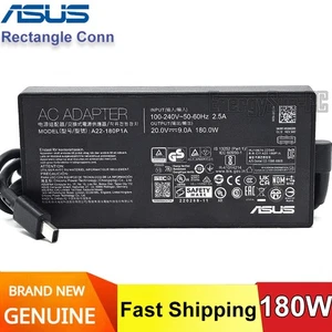 180W A22-180P1A ADP-180TB K Original ASUS Laptop Charger Adapter Rectangle Conn - Picture 1 of 3