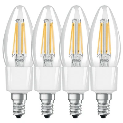 4 x LED Filament Smart+ Kerzen 4W = 40W E14 klar warm Dimmbar Bluetooth UVP 71€ - Bild 1 von 4