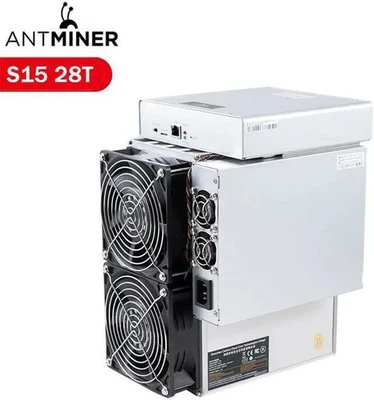 Bitmain Antminer S15 27-28 TH/s Bitcoin SHA256 ASIC Miner s15 - Image 1 of 4