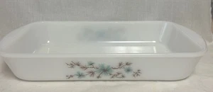 VTG Glasbake Jeanette Coordinate NWT turquoise & brown J263 HTF open casserole - Picture 1 of 6