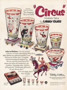 1952 Libbey Glas: Circus Hostess Sets Vintage Print Ad - Bild 1 von 1
