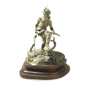 1989 Michael Boyett 1839 Jim Bridger "The Trapper" Zinn Skulptur signiert #118 - Bild 1 von 7