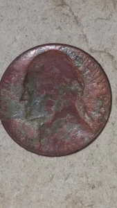 1947 Jefferson Nickel no mint mark, Struck on Split Planchet error coin - Picture 1 of 10