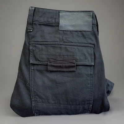 G-Star Raw Men's 32X32 3D PM Straight Tapered Cargo Jeans Black Double Knee - Image 1 of 4
