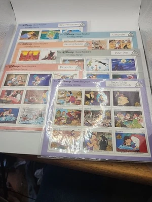 Lote de estampillas postales cuentos de hadas clásicos de Disney de colección certificado de autenticidad/granada extranjeras Foto 1 de 4