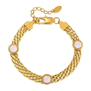 Pulsera cúbica de circón de acero inoxidable para mujer correa de reloj de malla simple - Imagen 1 de 9