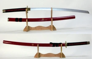Espada Japonesa Réplica Madera Cosplay Espada Tachi Roja Kagoshima Hikaru 104cm Juguete - Imagen 1 de 5