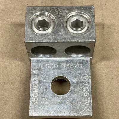 ILSCO D3629 Aluminum Terminal Lug 4-350KCMIL 1/2" Hole Anti-turn - Image 1 of 4