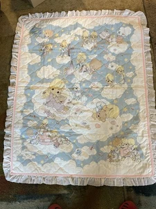 Culla vintage, fatta a mano, momenti preziosi, 48”/38” bordo rosa anni 90 - Foto 1 di 11