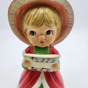 CHRISTMAS VINTAGE CERAMIC HAND PAINTED CAROLER CHRISTMAS VILLAGE MCM DATED 1983 - Picture 1 of 12