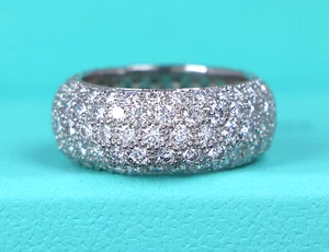 $22,300 Tiffany & Co Etoile Platinum 5 Row Pave Set Diamond Eternity Ring Band - Picture 1 of 13
