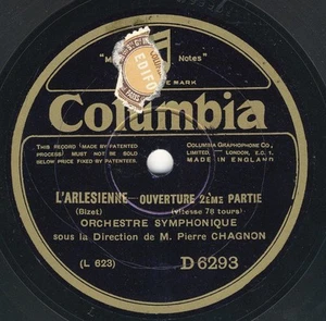 Georges Bizet: L'Arlesienne Overture    Pierre Chagnon   Odeon 78 rpm - Picture 1 of 1