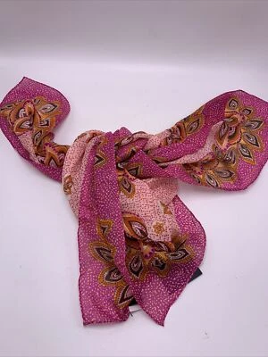 $59  Echo silk   32” Square Pink Floral V24 - Image 1 of 4