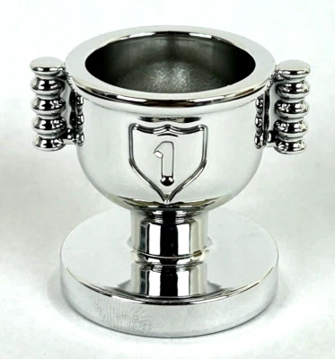 LEGO Duplo Utensilio Trofeo Taza Número #1 Escudo Cromo Plata Plástico Utensilio Foto 1 de 4