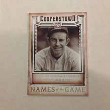 Richard Rick Ferrell #44 Red Sox 2015 Panini Court Cooperstown Names of The Game