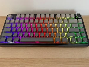 AULA F75 PRO Wireless Mechanical Keyboard BLACK GRADIENT GREY SPARE KEYS READ - Photo 1/13