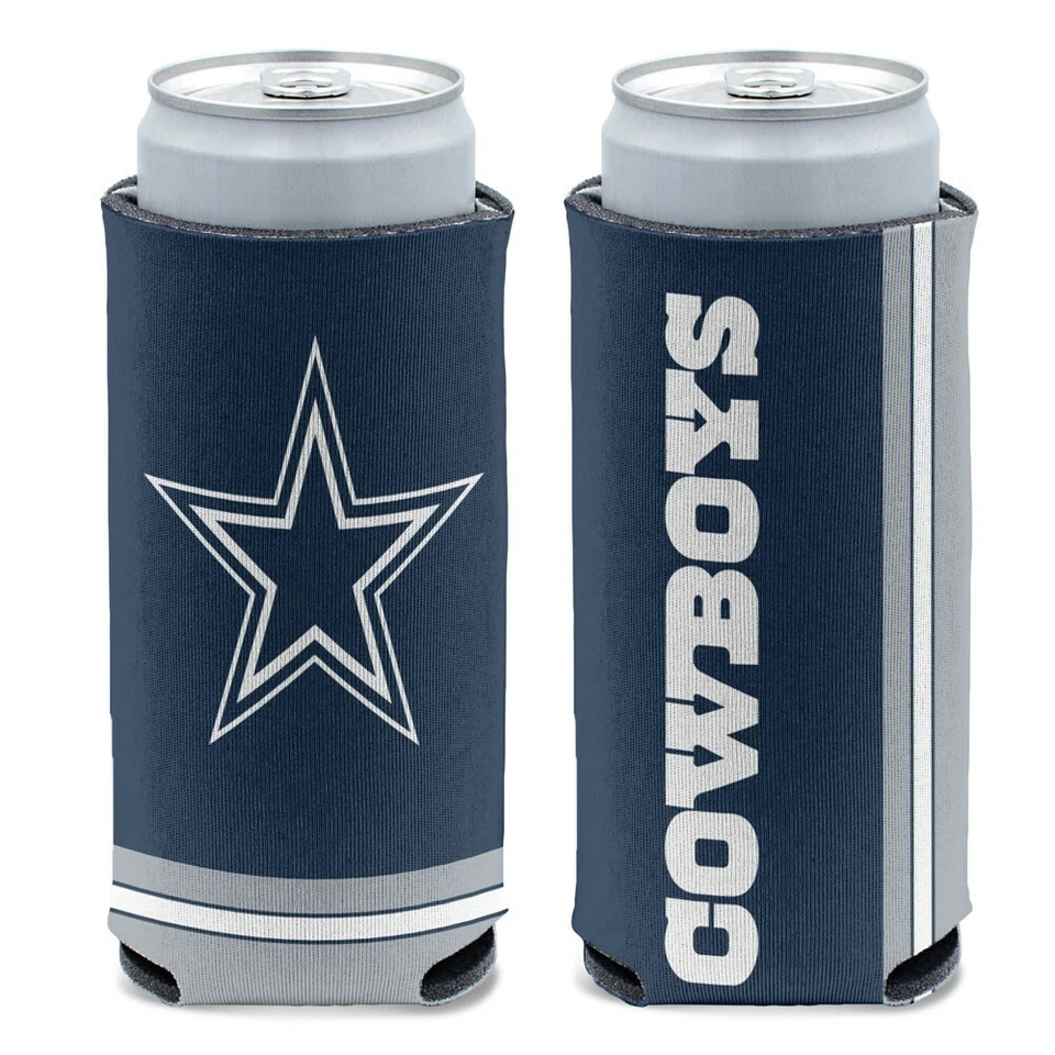 DALLAS COWBOYS 12oz. SLIM 2 SIDED DESIGN CAN HOLDER NEW WINCRAFT 👀 - Image 1 of 1