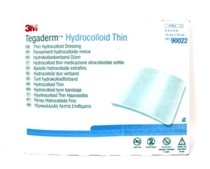 3M 90022 Tegaderm Hydrocolloid Thin Square Dressing 4" x 4" - 5/BX Exp 3/26 - Picture 1 of 1