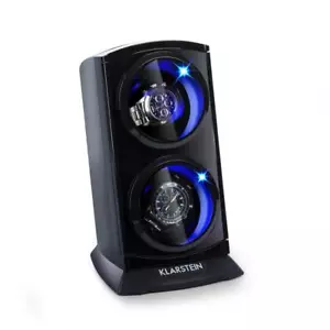 B-Ware Uhrenbeweger Watch Winder 2 Uhren Uhrenbox Schaukasten Vitrine LED schwar - Bild 1 von 12