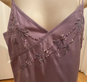 Nuova canotta Petite Sophisticate 100% seta cami lilla viola taglia 8 - Foto 1 di 8