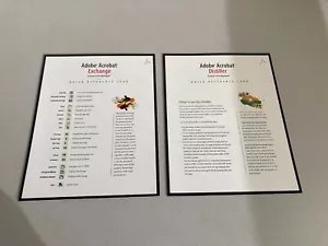 ABODE ACROBAT EXCHANGE & DISTILLER QUICK REFERENCE CARD MACINTOSH SOFTWARE PC - Picture 1 of 4