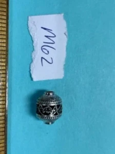 Sterling Silver and Marcasite Bead Finding - ROUND - M62 -9 mm - NEW - Picture 1 of 5