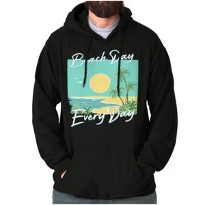 Retro Beach Day Every Day Summer Sunrise Hoodie Hooded Sweatshirt Men Women - Picture 1 of 7