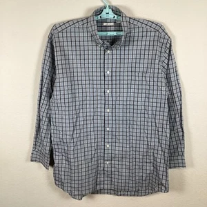 Halogen Mens Button Up Shirt Sz LL Long Sleeve Plaid Relaxed Excellent - Picture 1 of 7