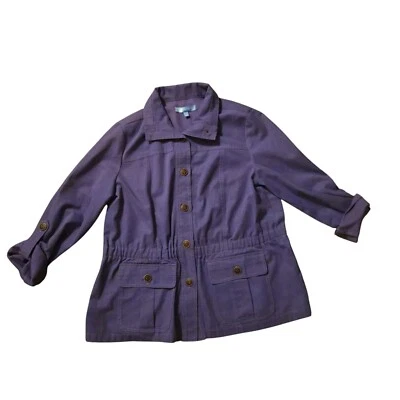 Chaqueta Koret para mujer talla 12 púrpura con botones bolsillos de pies armario grapa... Foto 1 de 4