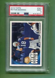 PEYTON MANNING INDIANAPOLIS COLTS 2010 TOPPS FOOTBALL CARD #341 PSA 9 - Picture 1 of 3
