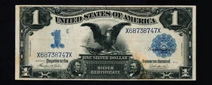 1899 Large Size $1 Silver Certificate Black Eagle - Bild 1 von 2