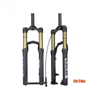 MTB Bike Front Forks 20 24in Shoulder Control Suspension Air Fork Quick Release - Picture 1 of 30