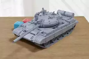 T-55AM Soviet Main Tank - 3D Printed Miniature Tabletop Wargaming Combat Vehicle - Bild 1 von 3