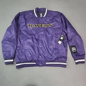Giacca Baltimore Ravens Varsity raso full snap NFL abbigliamento squadra taglia M prezzo di listino $130 - Foto 1 di 10