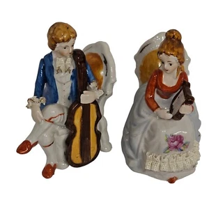 Especially for Sophia Ann 2 Pc Bundle Music Couple Porcelean Figurines Vintage - Picture 1 of 18