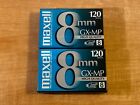 2 Pack Maxell GX MP 120 High Quality 8MM Camcorder Video Tapes New and Sealed