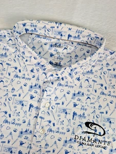 Johnnie O Performance Polo Shirt Mens XL Baseball Sports AOP w/Logo - Picture 1 of 11
