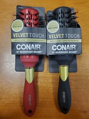 2/3 Pk: Conair Velvet Touch *SMOOTH & SHINE* Round Brush *CHOOSE SHADE/QTY*R8P2a - Image 1 of 4