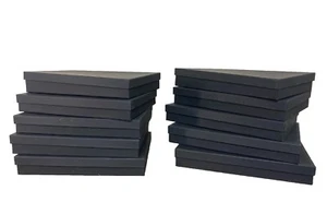 Confezione da 10- Scatole Portagioie-Cotone Riempito-Nero Opaco- 9x6-Nuove con Scatola - Foto 1 di 8