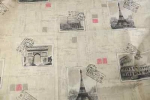 French Italian Landmarks Home Decor Fabric 1 Yd x 55" W Pillow Tote Craft - Picture 1 of 10