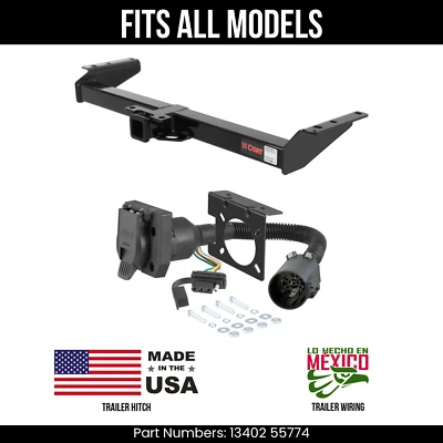 Enganche de remolque para GMC Yukon XL 00-02 con cableado de 7 pines se adapta a todo el kit de remolque Curt 6K 2" Foto 1 de 3