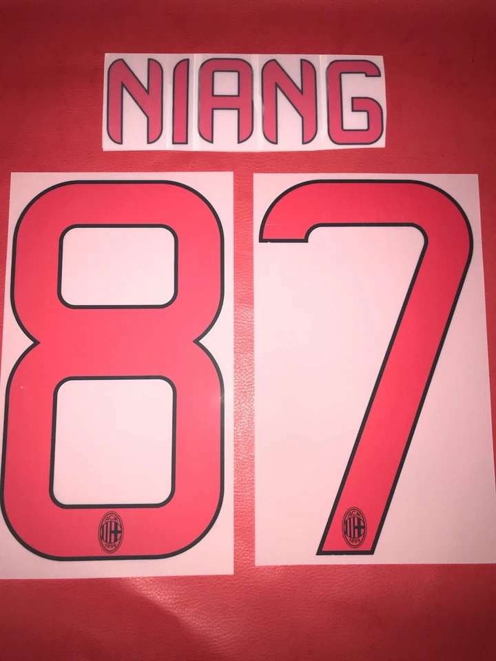 KIT NIANG 87 ROSSO X MAGLIA CALCIO MILAN NUOVO   - Photo 1/1
