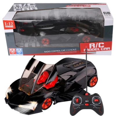 Black High Speed Remote Control Toy Car Super Racer With Open Door For Kids Gift - Image 1 of 4