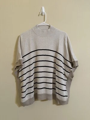 Brunello Cucinelli Poncho 毛衣针织角多色条纹 XXS — 第 1/4 张图片