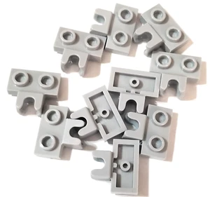 LEGO 1x2 Plate w/ Small Tow Ball Socket 14704 Light Bluish Gray LOT OF 10 - Picture 1 of 2