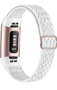 Cinturino in nylon bianco Fengyiyuda per Fitbit Charge 3 e 4. Taglia unica. Prezzo consigliato £8,99 - Foto 1 di 4