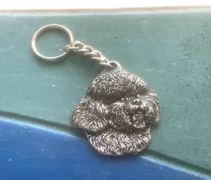 1 LLAVERO Bichón Frise Perro Peltre Hecho en EE. UU. - Imagen 1 de 1