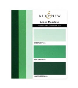 Altenew Gradient Cardstock Set - Green Meadows 3" x 6" - Foto 1 di 3