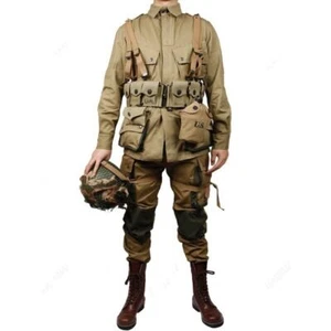 WWII US ARMY M42 Paratrooper Solider Airborne Uniform Jacket + Pants Equipments - Picture 1 of 3